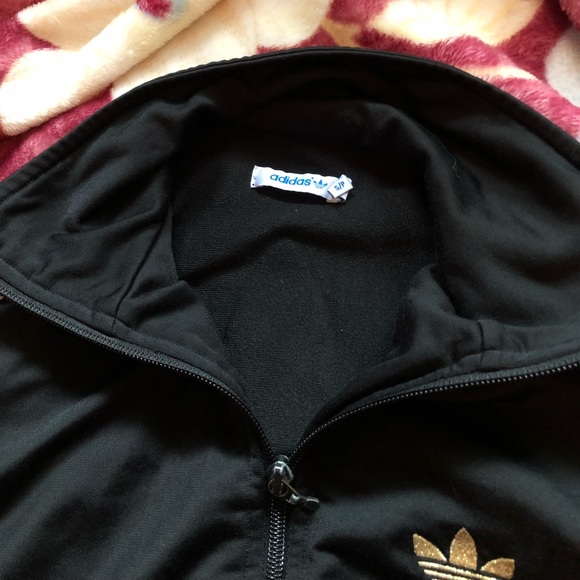 Adidas gold and black zip up - Picture 3 of 5
